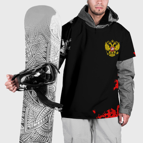 Накидка на куртку 3D с принтом Россия спорт краски в Курске, 100% полиэстер |  | 