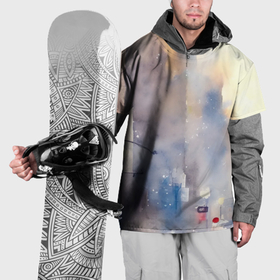 Накидка на куртку 3D с принтом Зимнее утро в городе в Петрозаводске, 100% полиэстер |  | Тематика изображения на принте: 
