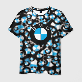 Мужская футболка 3D с принтом BMW sportlogo в Курске, 100% полиэфир | прямой крой, круглый вырез горловины, длина до линии бедер | Тематика изображения на принте: 
