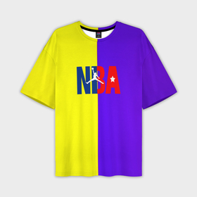 Мужская футболка oversize 3D с принтом NBA sport полосы в Новосибирске,  |  | 