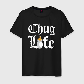 Мужская футболка хлопок с принтом Thug life milk в Белгороде, 100% хлопок | прямой крой, круглый вырез горловины, длина до линии бедер, слегка спущенное плечо. | 