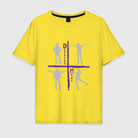Мужская футболка хлопок Oversize с принтом Songs of Faith and Devotion Depeche Mode в Курске, 100% хлопок | свободный крой, круглый ворот, “спинка” длиннее передней части | 