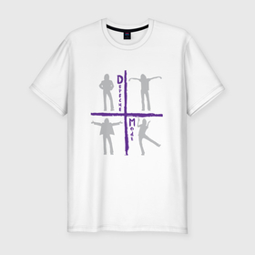 Мужская футболка хлопок Slim с принтом Songs of Faith and Devotion Depeche Mode в Тюмени, 92% хлопок, 8% лайкра | приталенный силуэт, круглый вырез ворота, длина до линии бедра, короткий рукав | 