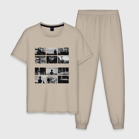 Мужская пижама хлопок с принтом Depeche Mode Pimpf в Курске, 100% хлопок | брюки и футболка прямого кроя, без карманов, на брюках мягкая резинка на поясе и по низу штанин
 | 