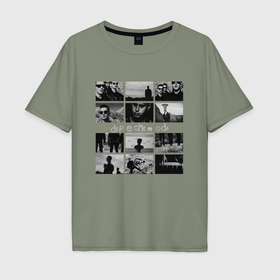 Мужская футболка хлопок Oversize с принтом Depeche Mode Pimpf в Курске, 100% хлопок | свободный крой, круглый ворот, “спинка” длиннее передней части | 