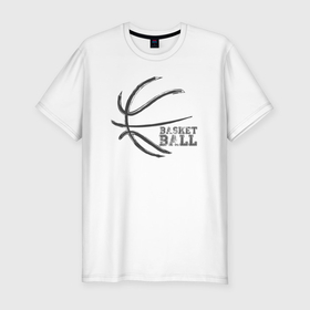 Мужская футболка хлопок Slim с принтом Basket ball play в Кировске, 92% хлопок, 8% лайкра | приталенный силуэт, круглый вырез ворота, длина до линии бедра, короткий рукав | 