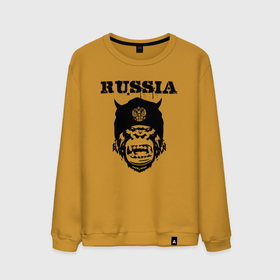 Мужской свитшот хлопок с принтом Russian gorilla , 100% хлопок |  | 