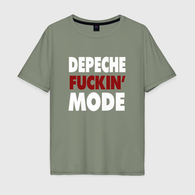 Мужская футболка хлопок Oversize с принтом Depeche Funkin Mode в Екатеринбурге, 100% хлопок | свободный крой, круглый ворот, “спинка” длиннее передней части | Тематика изображения на принте: 