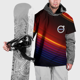 Накидка на куртку 3D с принтом Volvo neon gradient auto в Тюмени, 100% полиэстер |  | 