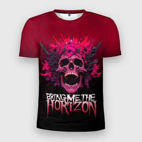 Мужская футболка 3D Slim с принтом Bring Me the Horizon   rock band в Кировске, 100% полиэстер с улучшенными характеристиками | приталенный силуэт, круглая горловина, широкие плечи, сужается к линии бедра | Тематика изображения на принте: 