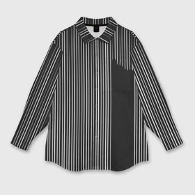 Мужская рубашка oversize 3D с принтом Visual zebra stripes в Новосибирске,  |  | 