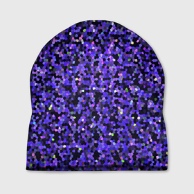Шапка 3D с принтом Фиолетовая мозаика в Новосибирске, 100% полиэстер | универсальный размер, печать по всей поверхности изделия | 