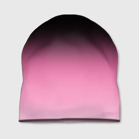 Шапка 3D с принтом Черно розовый градиент в Тюмени, 100% полиэстер | универсальный размер, печать по всей поверхности изделия | 