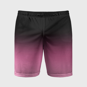 Мужские шорты спортивные с принтом Черно розовый градиент в Тюмени,  |  | 