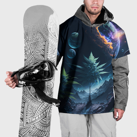Накидка на куртку 3D с принтом Вид на землю с другой планеты , 100% полиэстер |  | 