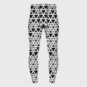Мужские тайтсы 3D с принтом Треугольники чёрные и белые в Тюмени,  |  | 