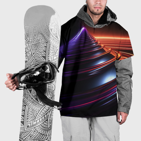 Накидка на куртку 3D с принтом Фиолетовая воронка в Тюмени, 100% полиэстер |  | Тематика изображения на принте: 
