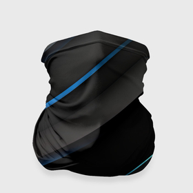 Бандана-труба 3D с принтом Синий неоновый яркий свет на черном  абстрактном  фоне в Новосибирске, 100% полиэстер, ткань с особыми свойствами — Activecool | плотность 150‒180 г/м2; хорошо тянется, но сохраняет форму | 