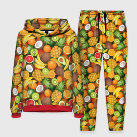 Мужской костюм с толстовкой 3D с принтом Тропические фрукты   ассорти в Курске,  |  | Тематика изображения на принте: 