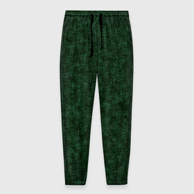 Мужские брюки 3D с принтом Насыщенный зелёный текстура в Санкт-Петербурге, 100% полиэстер | манжеты по низу, эластичный пояс регулируется шнурком, по бокам два кармана без застежек, внутренняя часть кармана из мелкой сетки | Тематика изображения на принте: 