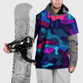 Накидка на куртку 3D с принтом Яркие кислотная разноцветные  пятна  в  виде  камуфляжа в Санкт-Петербурге, 100% полиэстер |  | Тематика изображения на принте: 