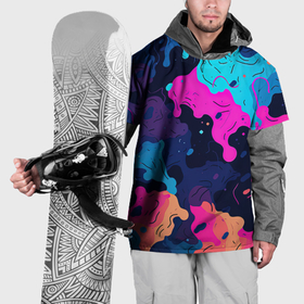 Накидка на куртку 3D с принтом Яркие  кислотные   разноцветные   пятна  в  виде  камуфляжа в Санкт-Петербурге, 100% полиэстер |  | Тематика изображения на принте: 