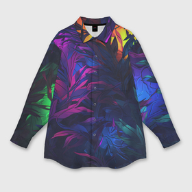 Мужская рубашка oversize 3D с принтом Абстрактный камуфляж  в кислотных абстрактных  пятнах в Курске,  |  | 