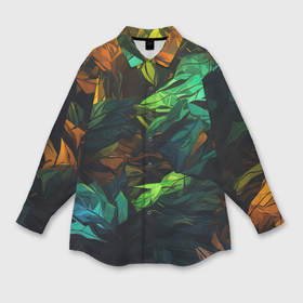 Мужская рубашка oversize 3D с принтом Абстрактный     камуфляж   в  кислотных   абстрактных  пятнах в Курске,  |  | 