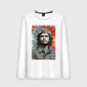 Мужской лонгслив хлопок с принтом Портрет Че Гевара в Курске, 100% хлопок |  | Тематика изображения на принте: 