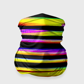 Бандана-труба 3D с принтом Цветные неоновые полосы в Екатеринбурге, 100% полиэстер, ткань с особыми свойствами — Activecool | плотность 150‒180 г/м2; хорошо тянется, но сохраняет форму | 
