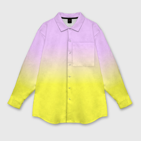 Мужская рубашка oversize 3D с принтом Бледно розовый и ярко желтый градиент в Екатеринбурге,  |  | 