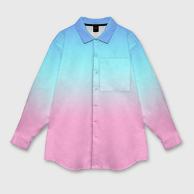 Мужская рубашка oversize 3D с принтом Синий и голубо розовый градиент в Белгороде,  |  | Тематика изображения на принте: 