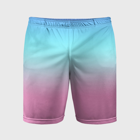 Мужские шорты спортивные с принтом Синий и голубо розовый градиент в Кировске,  |  | 