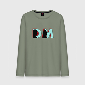 Мужской лонгслив хлопок с принтом Depeche Mode   DM logo в Санкт-Петербурге, 100% хлопок |  | Тематика изображения на принте: 