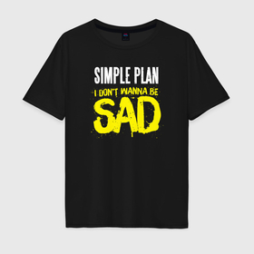 Мужская футболка хлопок Oversize с принтом Simple Plan в Екатеринбурге, 100% хлопок | свободный крой, круглый ворот, “спинка” длиннее передней части | Тематика изображения на принте: 