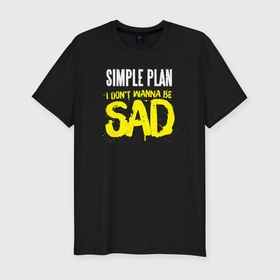Мужская футболка хлопок Slim с принтом Simple Plan в Екатеринбурге, 92% хлопок, 8% лайкра | приталенный силуэт, круглый вырез ворота, длина до линии бедра, короткий рукав | Тематика изображения на принте: 