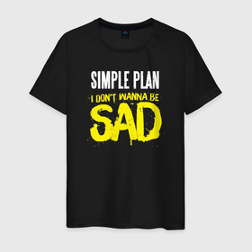 Мужская футболка хлопок с принтом Simple Plan в Екатеринбурге, 100% хлопок | прямой крой, круглый вырез горловины, длина до линии бедер, слегка спущенное плечо. | Тематика изображения на принте: 