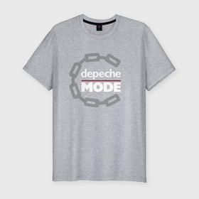 Мужская футболка хлопок Slim с принтом Depeche Mode   Ring в Курске, 92% хлопок, 8% лайкра | приталенный силуэт, круглый вырез ворота, длина до линии бедра, короткий рукав | 