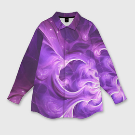 Мужская рубашка oversize 3D с принтом Фиолетовая фрактальная абстракция в Белгороде,  |  | Тематика изображения на принте: 