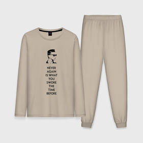 Мужская пижама с лонгсливом хлопок с принтом Depeche Mode   Never again в Кировске,  |  | 