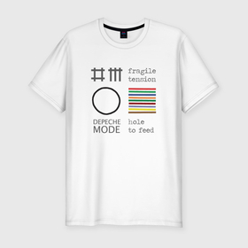 Мужская футболка хлопок Slim с принтом Depeche Mode   Hole to feed в Санкт-Петербурге, 92% хлопок, 8% лайкра | приталенный силуэт, круглый вырез ворота, длина до линии бедра, короткий рукав | 