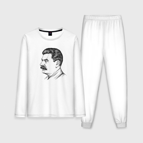 Мужская пижама с лонгсливом хлопок с принтом Сталин в профиль в Тюмени,  |  | 