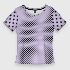 Женская футболка 3D Slim с принтом Светло сиреневый паттерн маленькие звёздочки ,  |  | Тематика изображения на принте: 