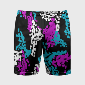 Мужские шорты спортивные с принтом Пиксельные узоры камуфляжа в Тюмени,  |  | Тематика изображения на принте: 