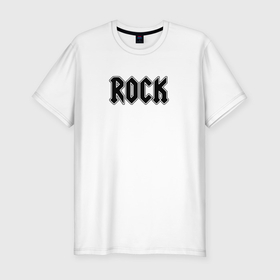 Мужская футболка хлопок Slim с принтом Rock text art , 92% хлопок, 8% лайкра | приталенный силуэт, круглый вырез ворота, длина до линии бедра, короткий рукав | 
