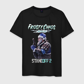 Мужская футболка хлопок с принтом Standoff 2   Frosty Chaos в Санкт-Петербурге, 100% хлопок | прямой крой, круглый вырез горловины, длина до линии бедер, слегка спущенное плечо. | 