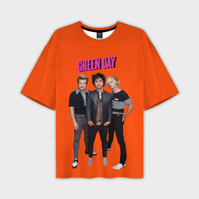Мужская футболка oversize 3D с принтом Green Day trio в Кировске,  |  | 