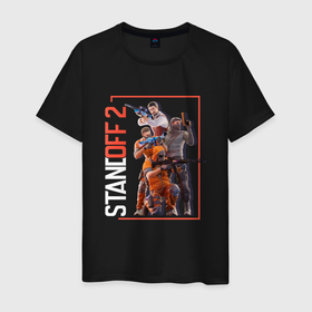 Мужская футболка хлопок с принтом Shooting   Standoff 2 в Курске, 100% хлопок | прямой крой, круглый вырез горловины, длина до линии бедер, слегка спущенное плечо. | 