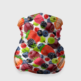 Бандана-труба 3D с принтом Разные ягоды , 100% полиэстер, ткань с особыми свойствами — Activecool | плотность 150‒180 г/м2; хорошо тянется, но сохраняет форму | 