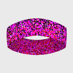 Повязка на голову 3D с принтом Пиксельный  сине розовый в Кировске,  |  | 